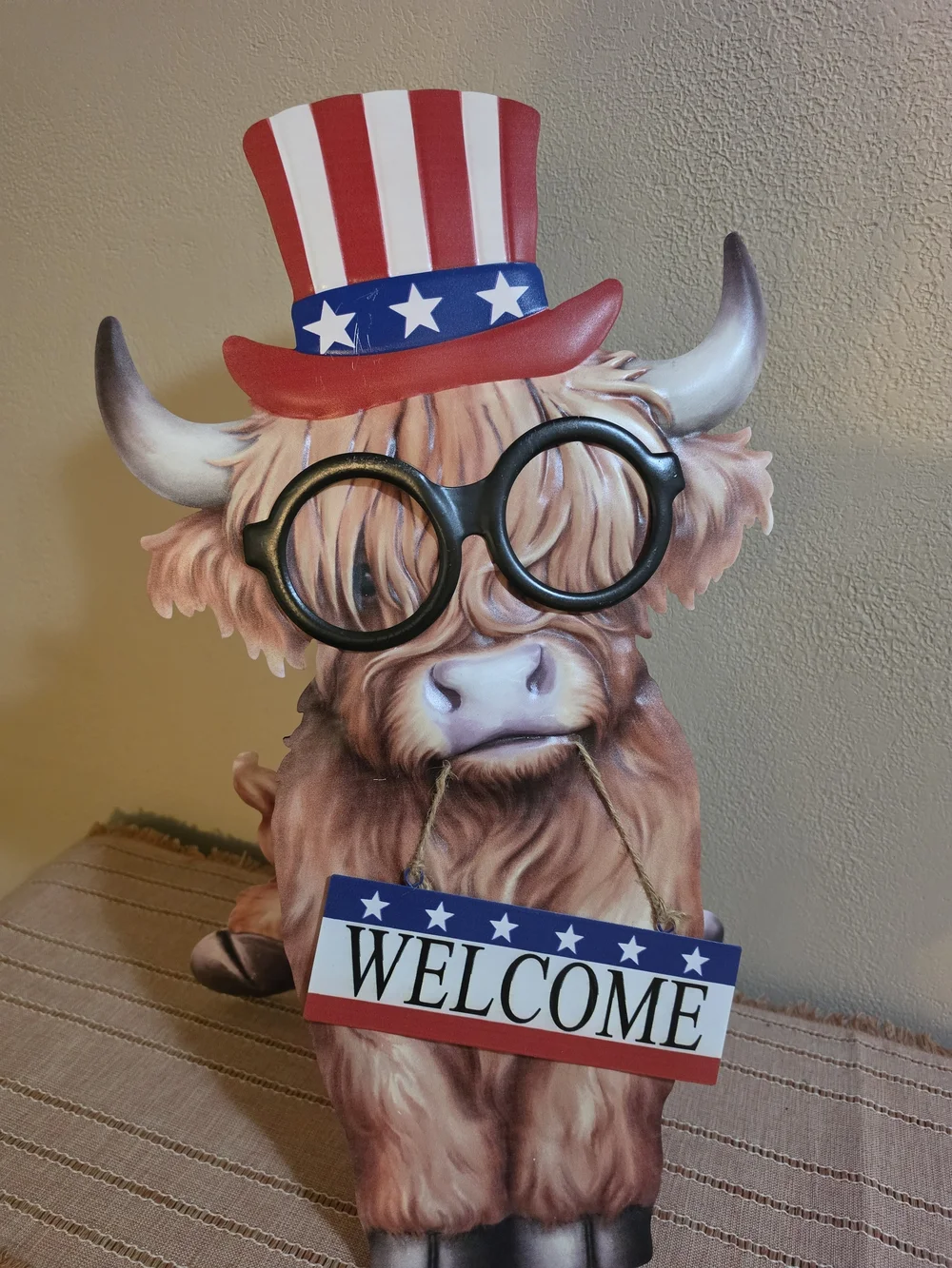 Hobby Lobby patriotic cow